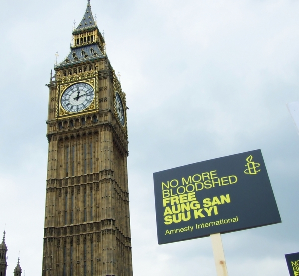 burma protest bigben